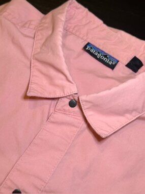 Patagonia Men’s L Pink Long Sleeve Button Shirt Hiking Outdoor Casual